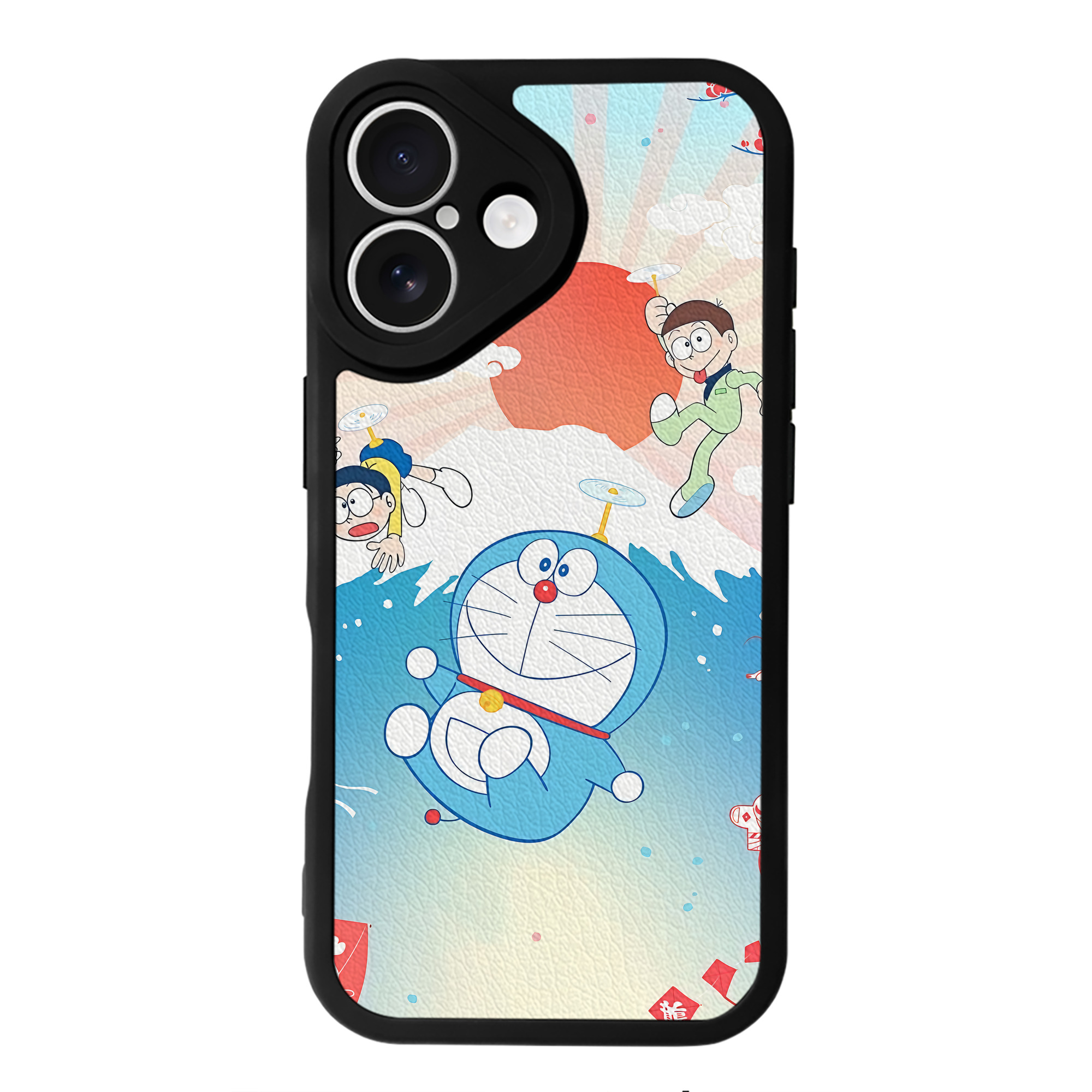 （画像用） ドラえもん Doraemon 【iPhone 16シリーズ対応】シリコンスマホケース（レザー調） 材質：シリコン